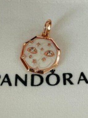Pandora ME Sparkling Eyes Medallion Charm Rose Gold